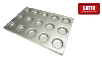 Alusteel Large Muffin Pan - 15 Cup